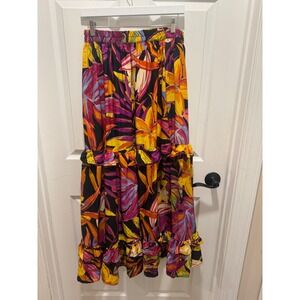 Truly 4 You Floral Tiered Maxi Skirt –‎ Size M